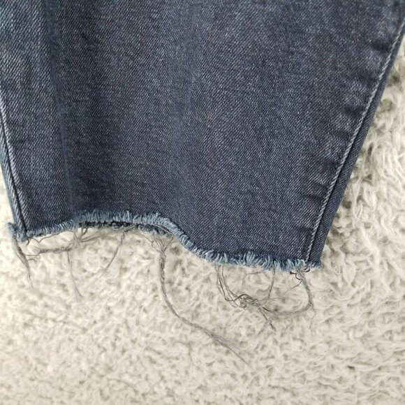 Old Navy Jeans Womens 22 Black Straight Stretch Crop High Button Fly - Picture 2 of 13